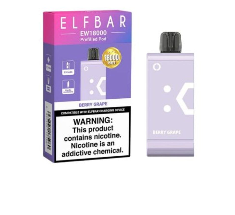 Elf bar ew 18000 puffs pod berry grape