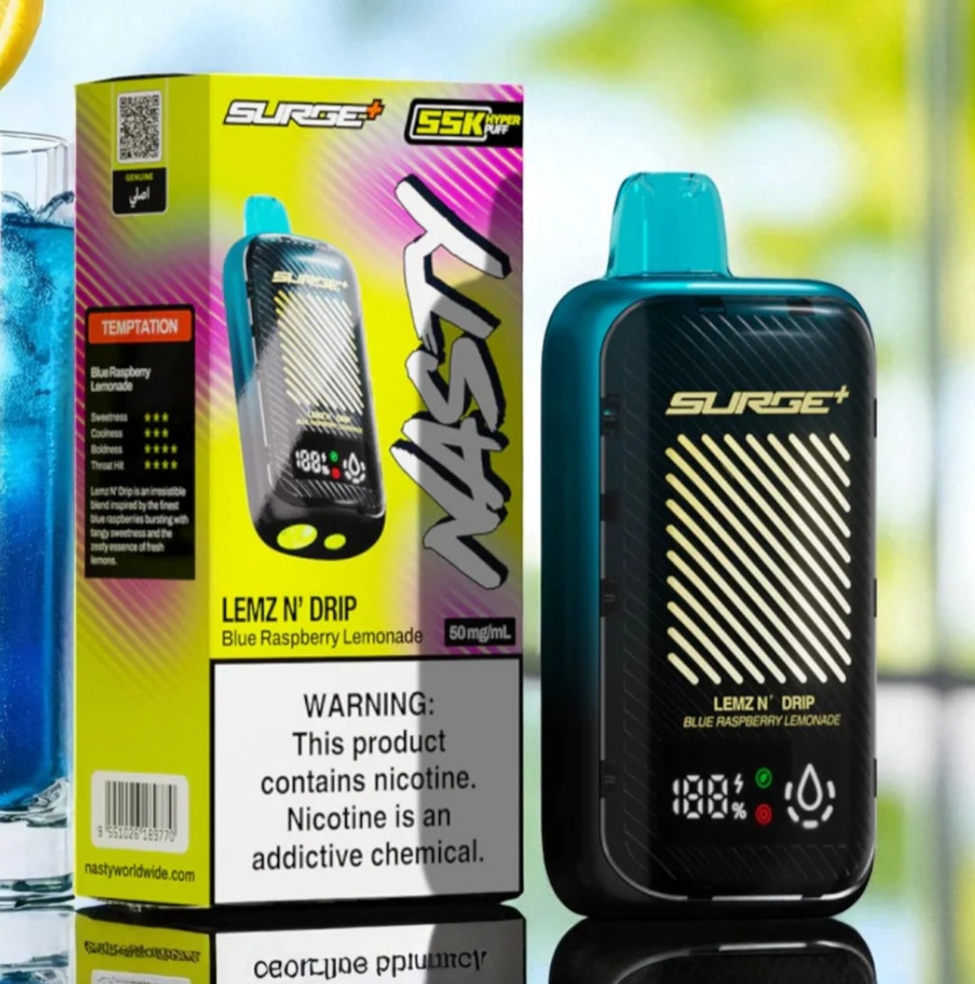 Nasty surge 55000 puffs 55k Blue Razz Lemonade
