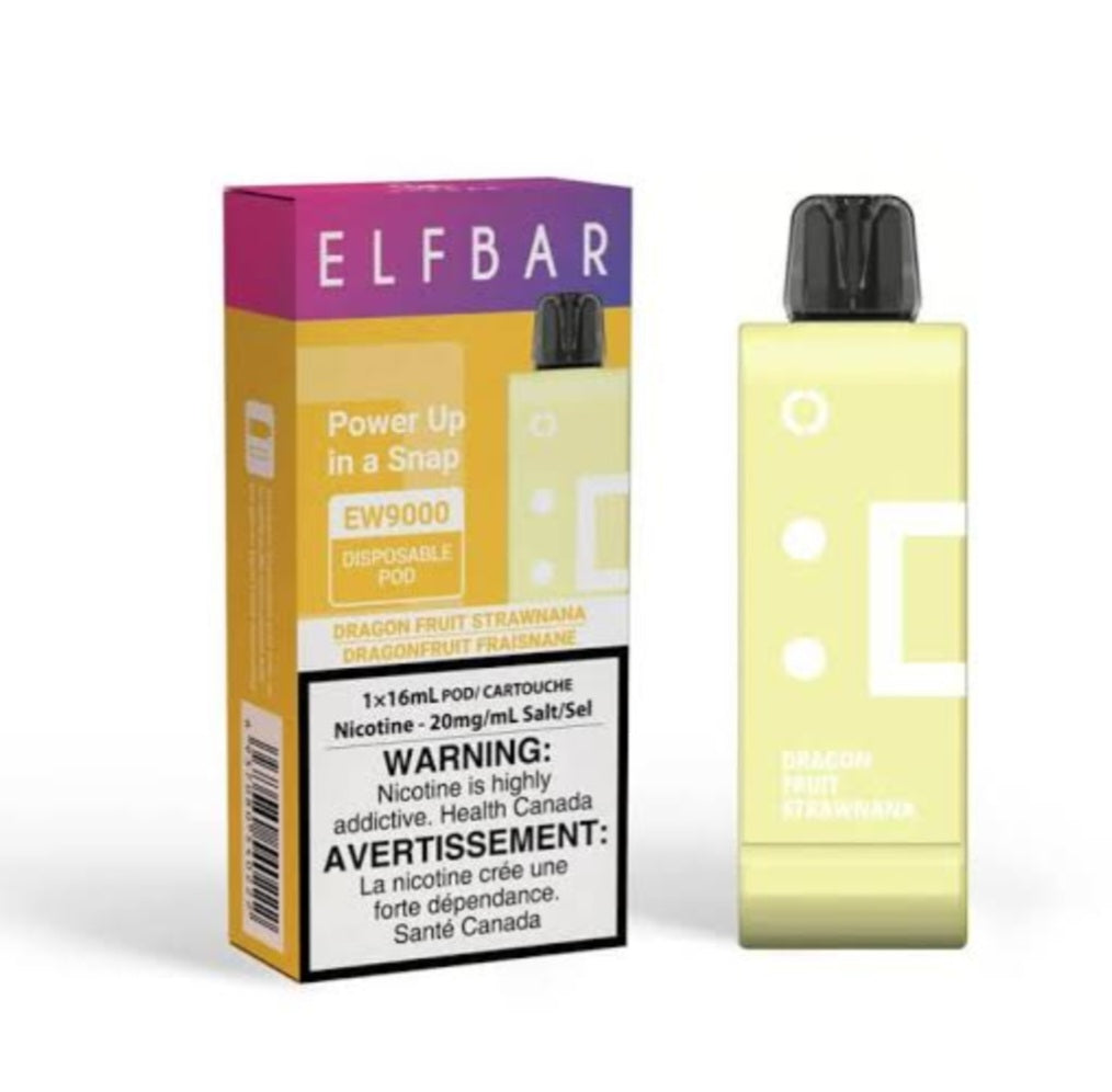 Elf bar ew 9000 puffs pod Dragon fruit strawnana