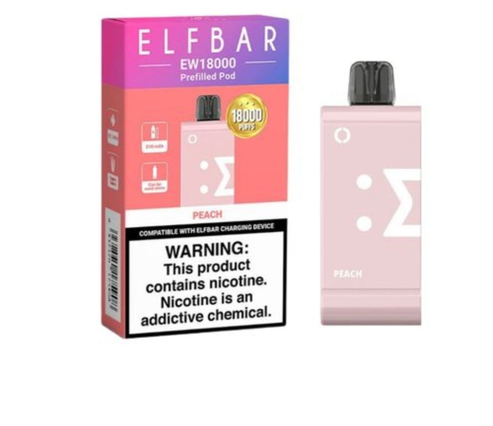 Elf bar ew 18000 puffs pod peach