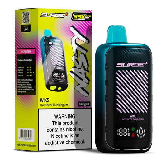 Nasty surge 55000 puffs 55k Rootbeer bubblegum