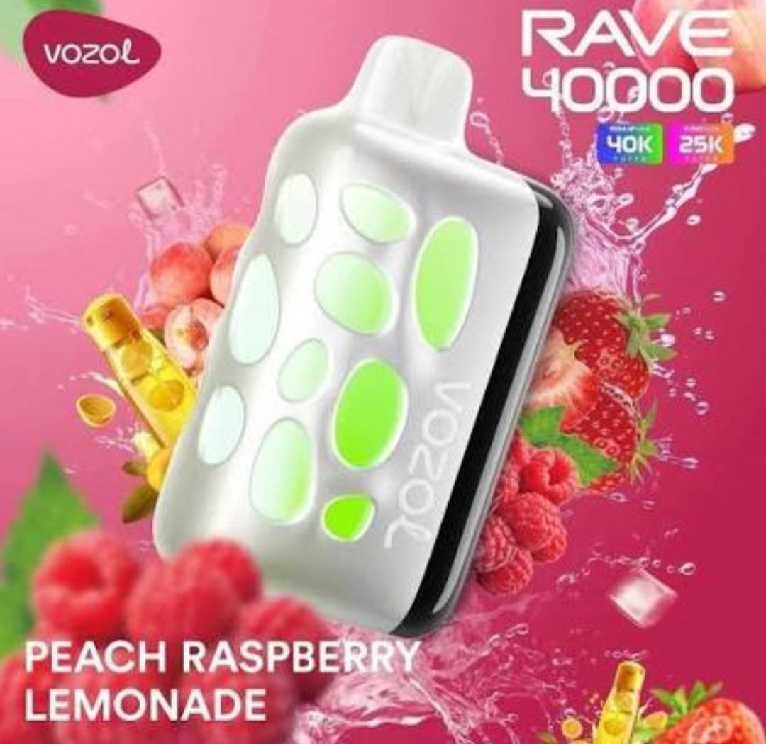 Vozol 40000 puffs reva 40k peach Raspberry lemonade