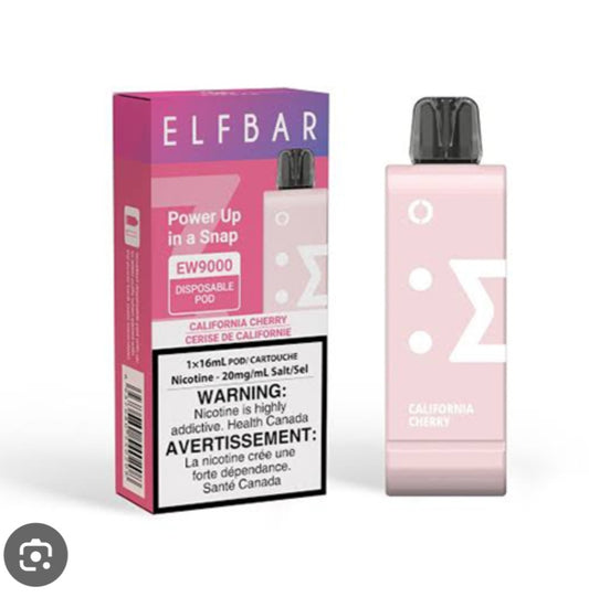 Elf bar ew 9000 puffs pod Calfornia cherry