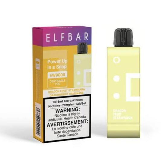 Elf bar ew 9000 puffs pod Dragon fruit strawnana