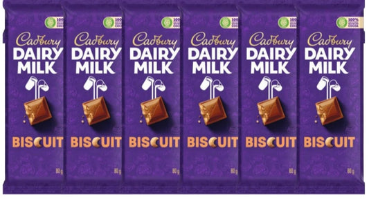 Dairy milk 80gx6 chocolate biscuits
