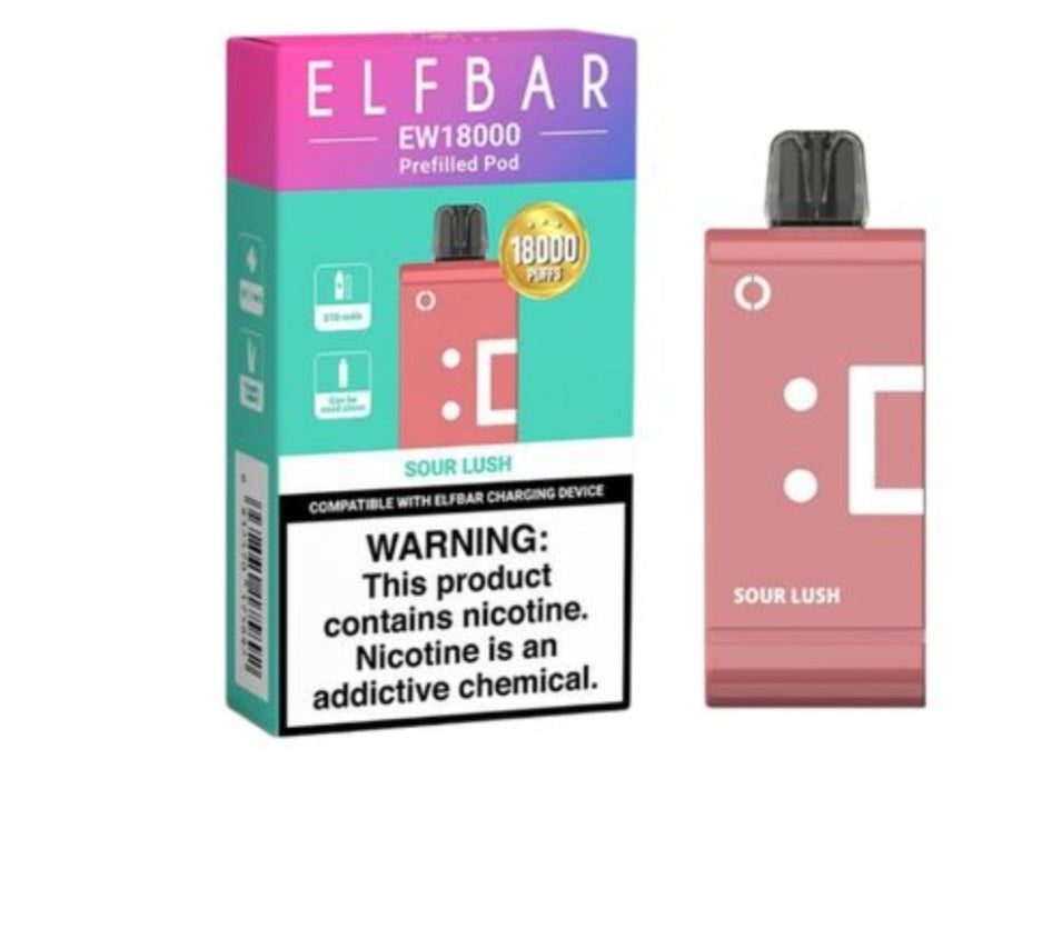 Elf bar ew 18000 puffs pod Sour lush