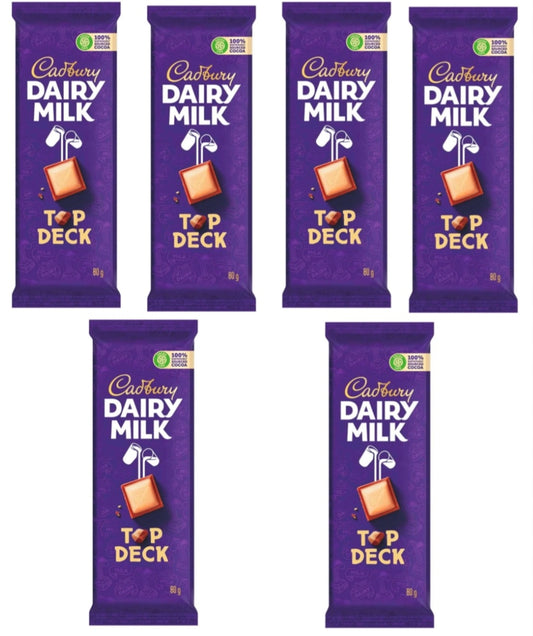 Dairy milk 80gx6 chocolate top deck