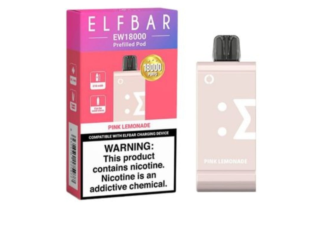 Elf bar ew 18000 puffs pod pink Lemonade