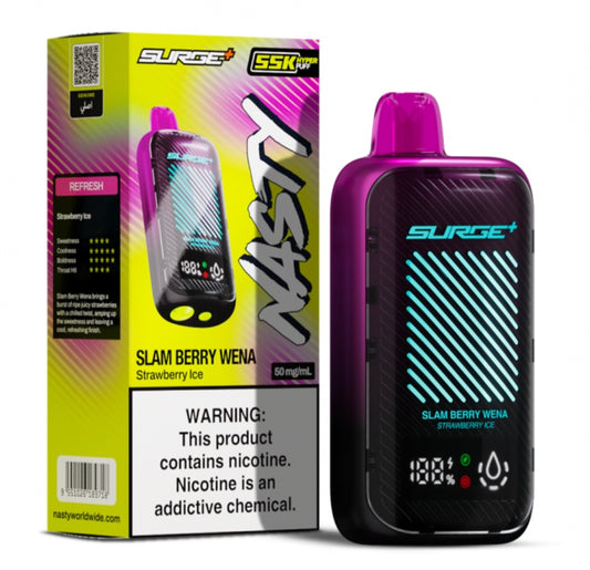 Nasty surge 55000 puffs 55k Strawberry ice